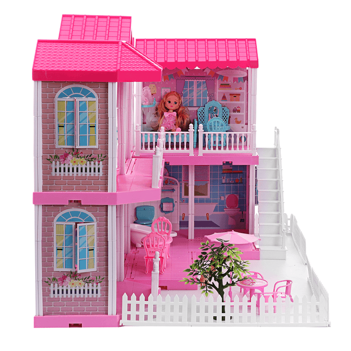 Kids Play House Toys Dollhouse Princess House 3D DIY Castle Home Girls Birthday Gifts