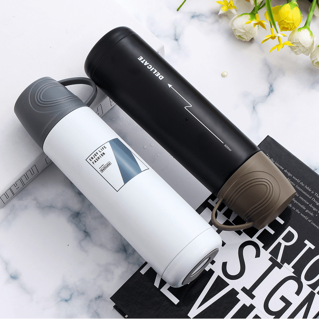 500Ml Stainless Steel Vacuum Insulation Water Bottle Thermos Cup Outdoor Sports Travel Tea Mug