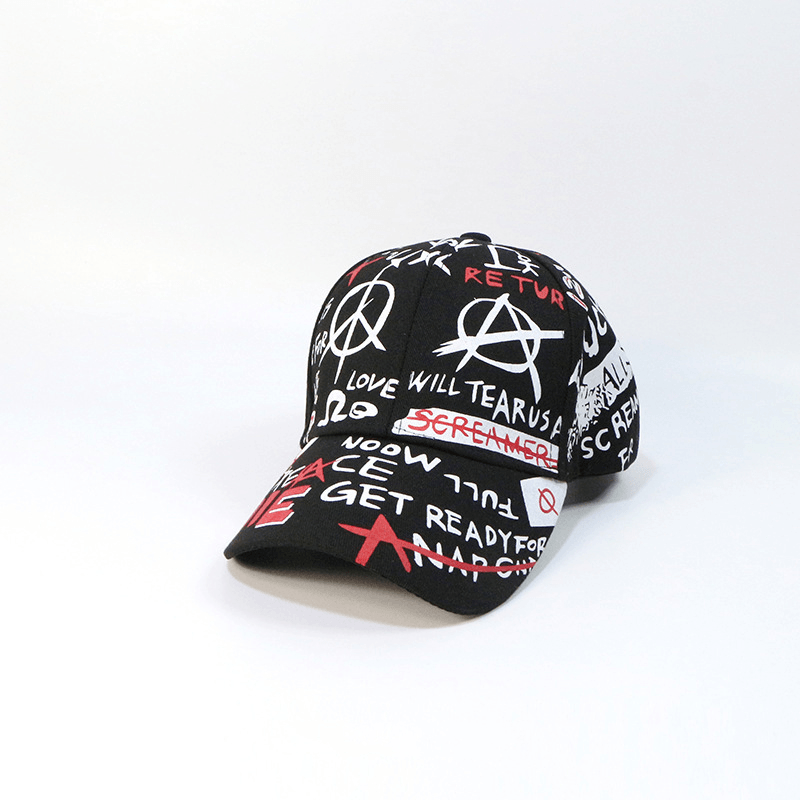 New Style Hat Graffiti Baseball Cap Outdoor Shade Sun Protection Cap Hat Trendy Hip Hop Hat OEM