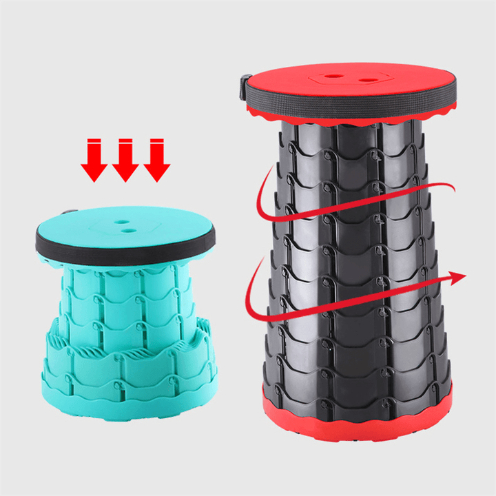 Plastic Scalable Stool Foldable Portable Adjustable Chair for Home Office Outdoor