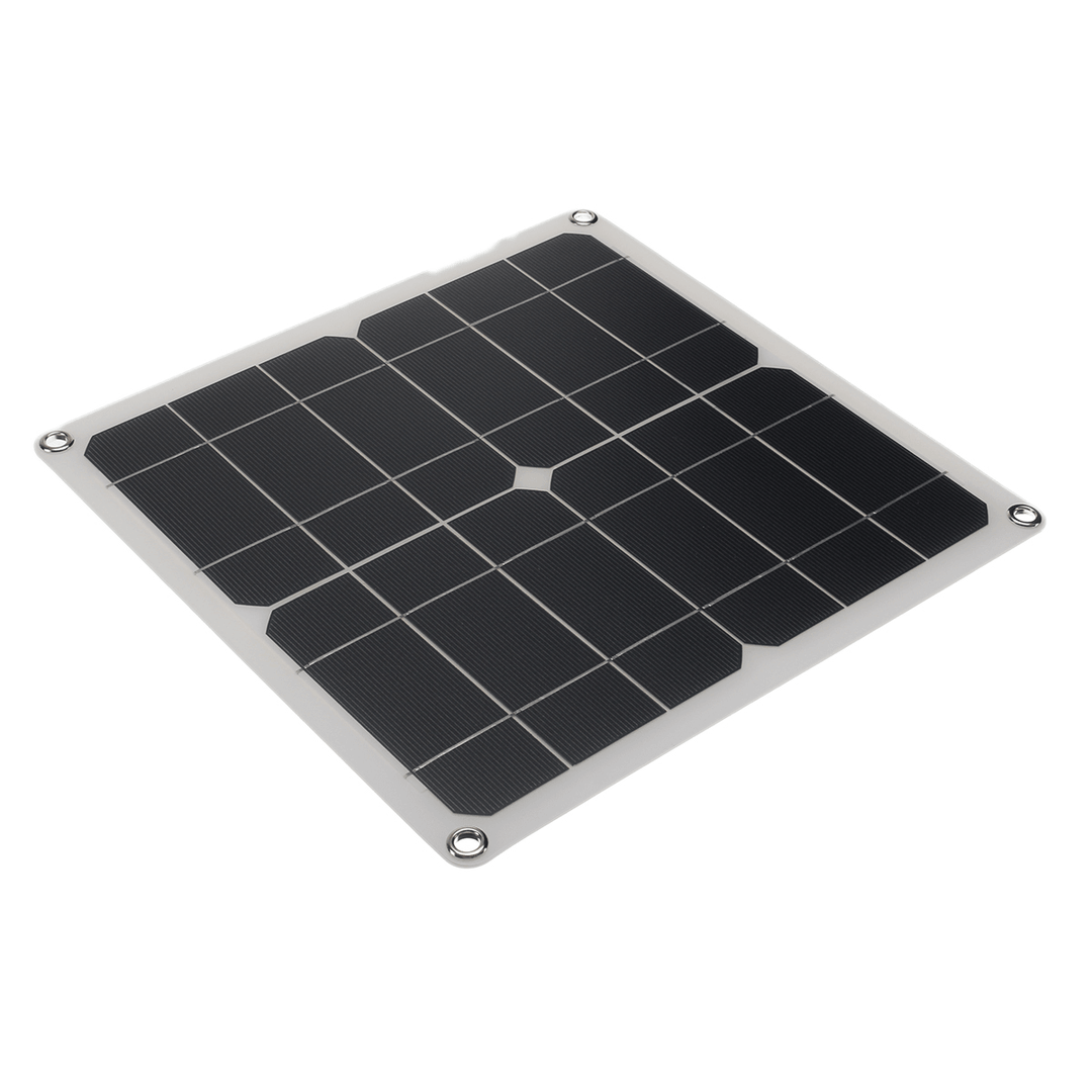 12W Monocrystalline Semi-Flexible Solar Panel 80W Peak Single USB for Camping Boat RV Home