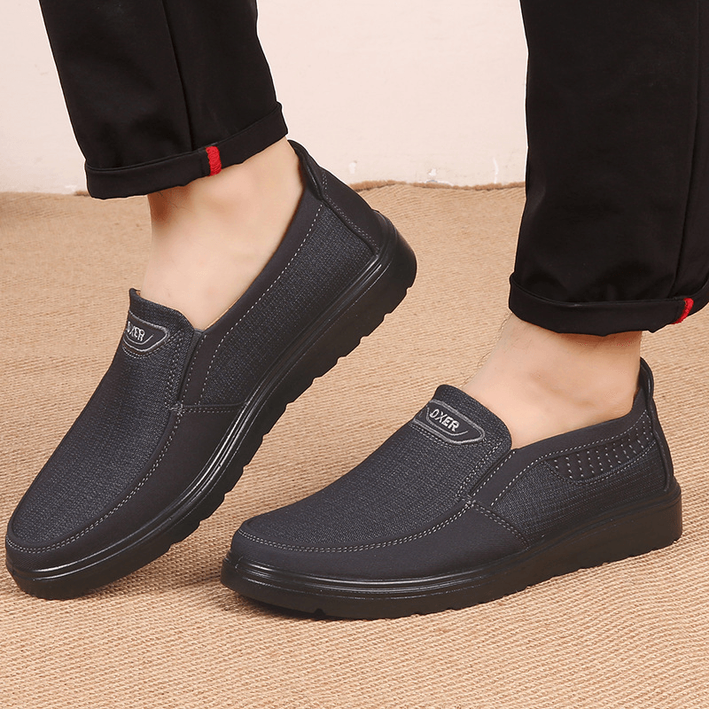 Men Breathable Soft Sole Non Slip Comfy Old Peking Casual Shoes