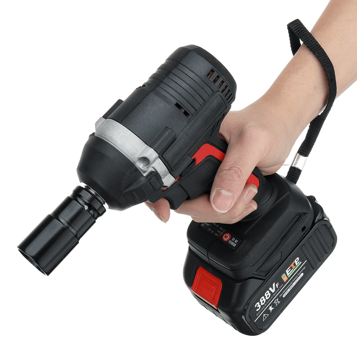 388V 630NM Brushless Cordless Electric Impact Wrench Rattle Nut Guns W/ Battery