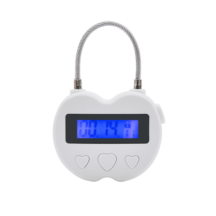 USB Rechargeable Time Out Padlock Max Timing Lock Digital Timer Alarming Padlock W/ LCD Display Screen