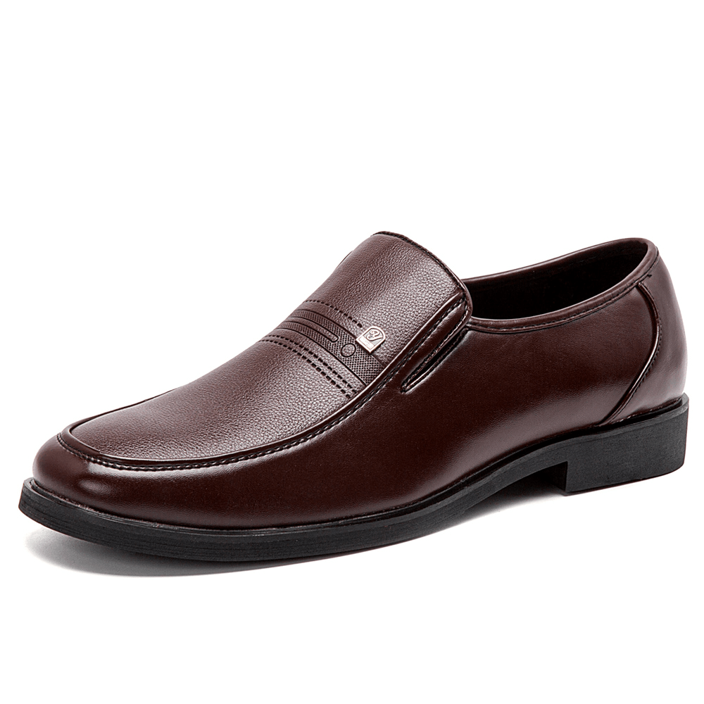 Men Microfiber Soft Leather Slip-On Wear Resistant Casual Comfy Business Shoes