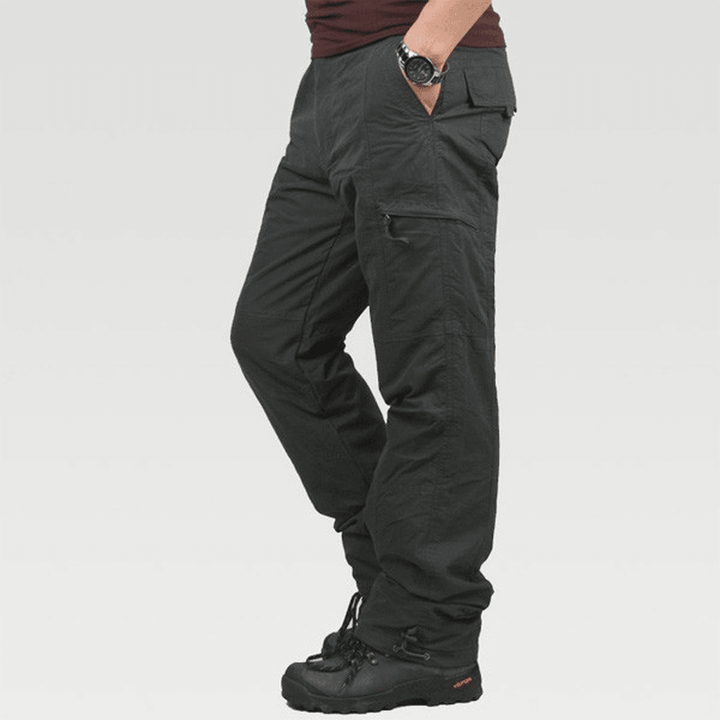 Mens Winter Outdoor Sports Trousers Military Tactical Thick Warm Cargo Pants