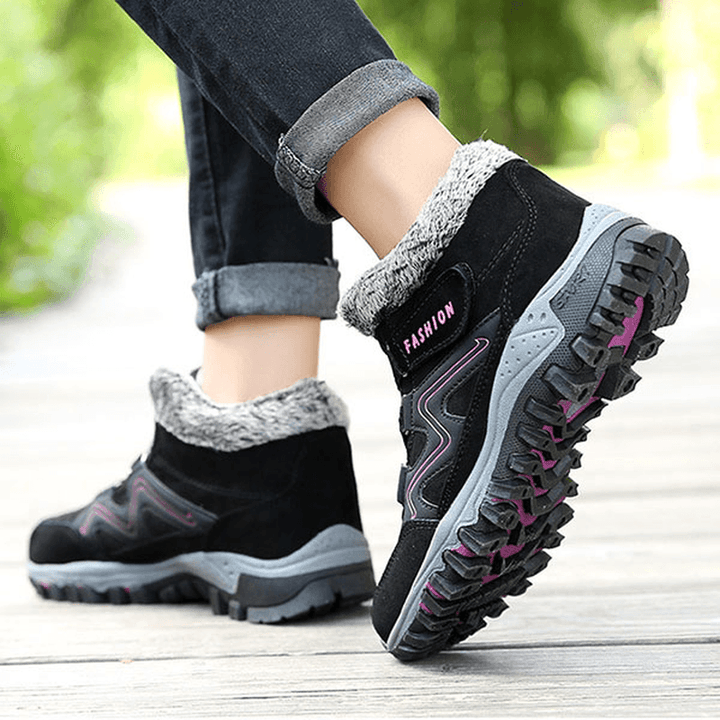 Large Size Women Non Slip Hook Loop Casual Ankle Boots