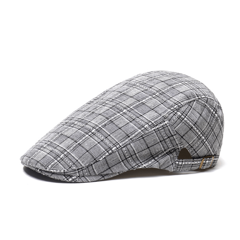 Peaked Cap Forward Cap Plaid Baseball Cap Visor Beret Sun Hat