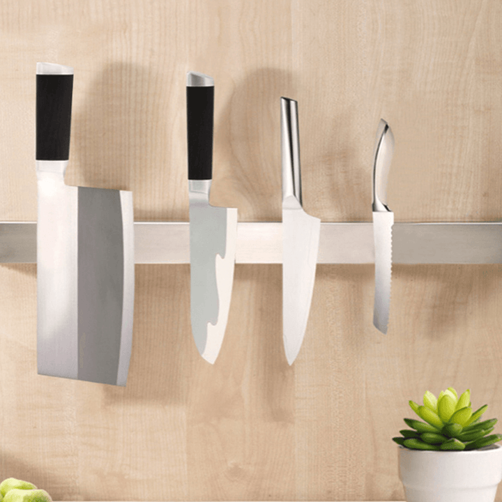 40Cm Stainless Steel Magnetic Holder Wall Mounted Utensil Kitchen Storage Rack