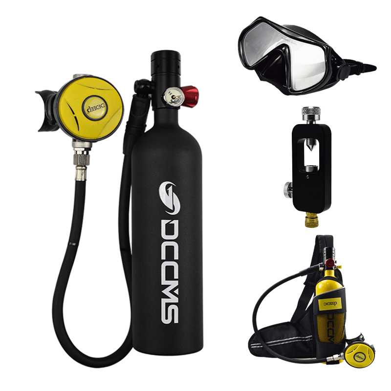 1L Scuba Oxygen Cylinder Air Tank Underwater Breathing Equipment Pump Tool Set