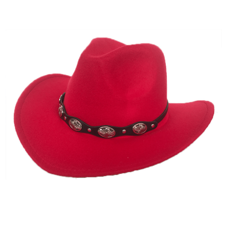 Punk Style Cowboy Hats and Felt for Men and Women