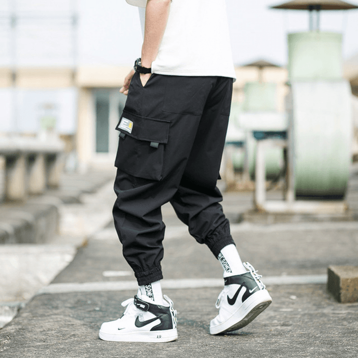 Men Tooling Pants Feet Harem Pants Slim Pants