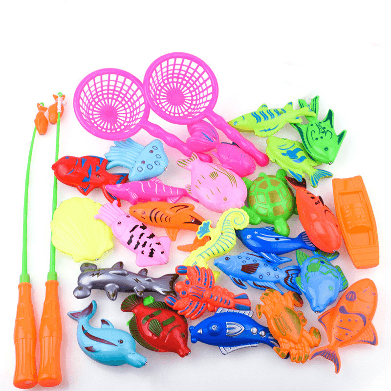 Magnetic Water Baby Fishing Toy Fish Sets