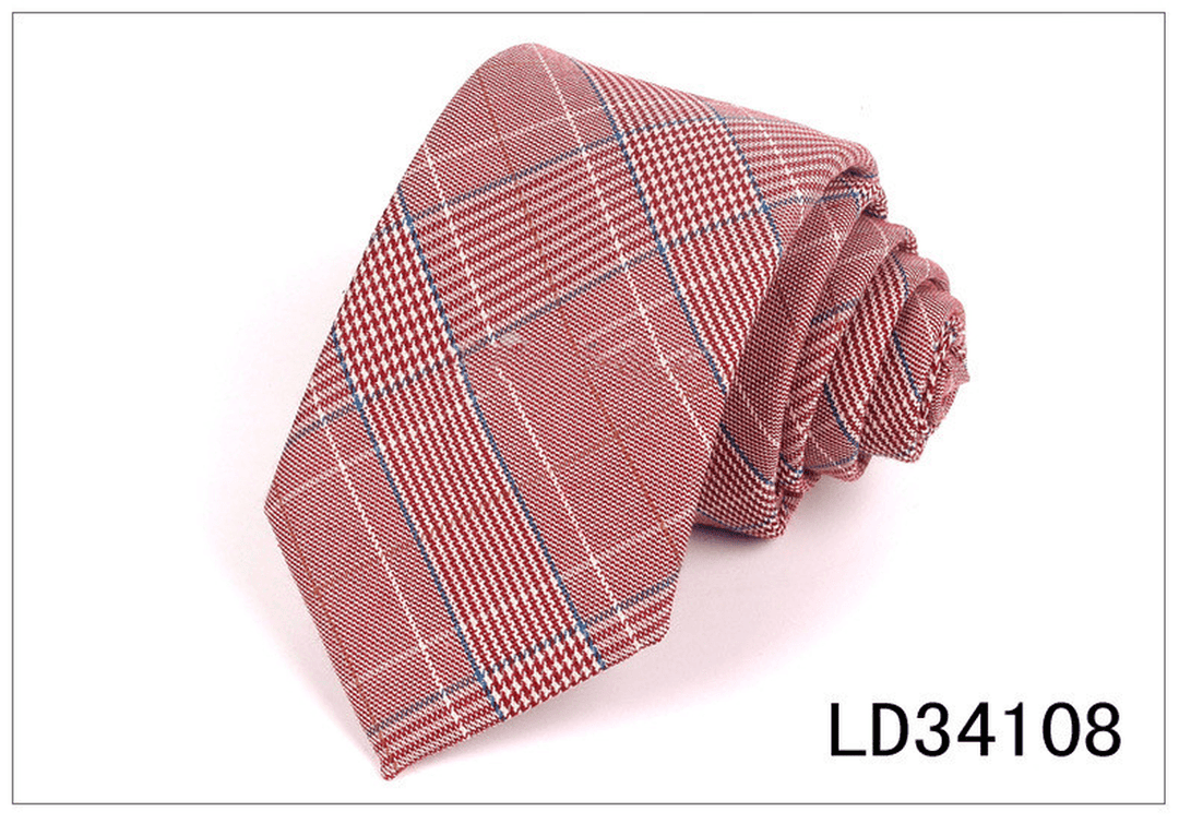 Plaid Series 7Cm Mens Suit Accessories