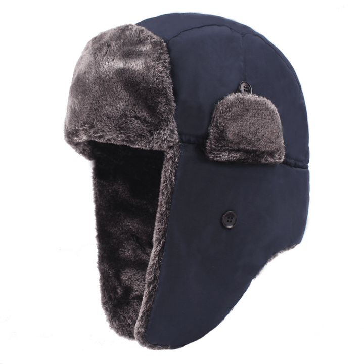 Men'S Thickened plus Velvet Ear Protection Hat