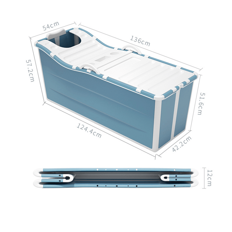 Xiaoshutong 1104 1.36M Portable Folding Adult Bathtub Surround Lock Temperature Stable without Rollover Easy to Store for Bathroom