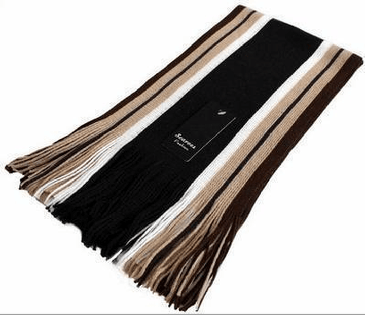 Men'S Striped Scarf Korean Style All-Match