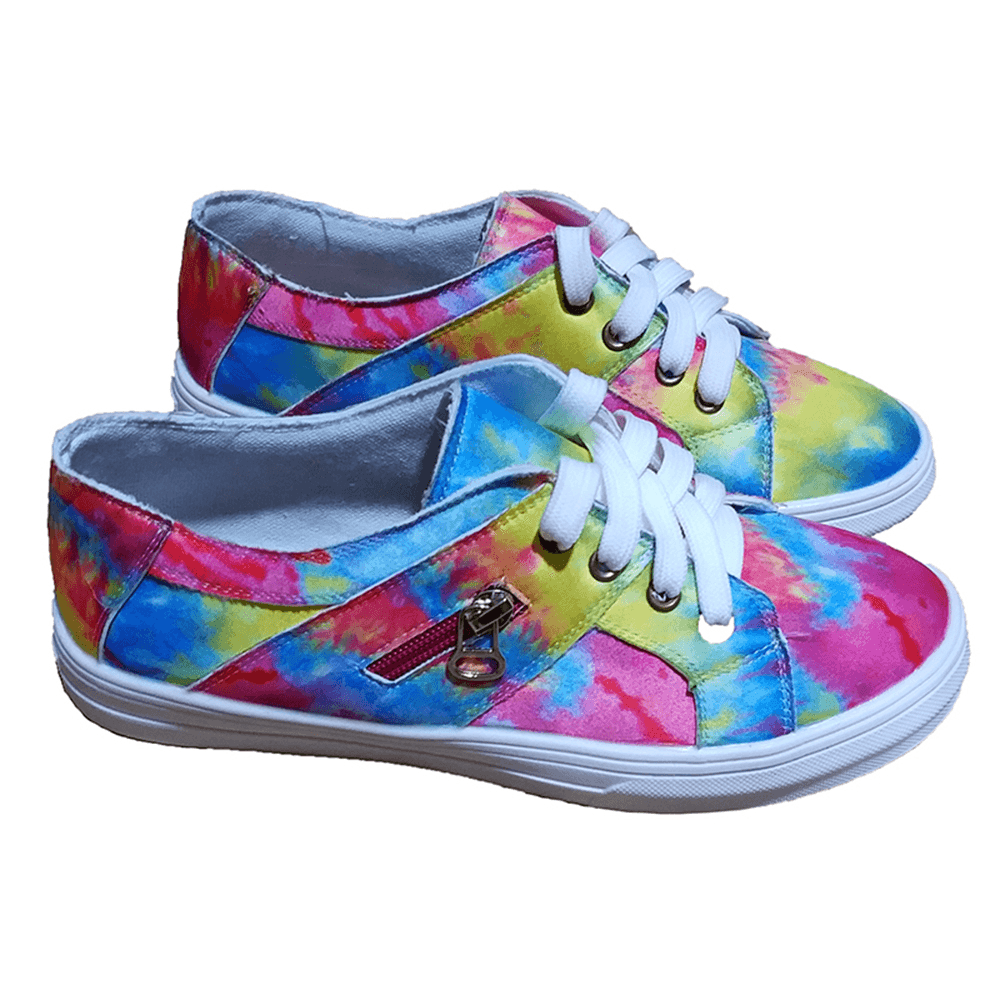 Women Hand Painted Decor Comfy Shallow Breathable Casual Flats