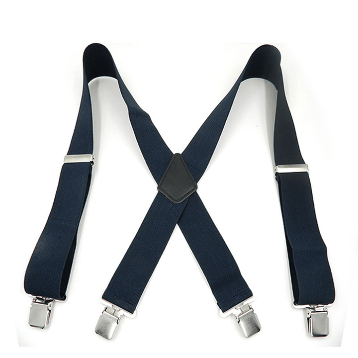 5Cm*125Cm plus Size Clip-On Suspenders Four Clips Adjustable Braces Oversize Braces Belt