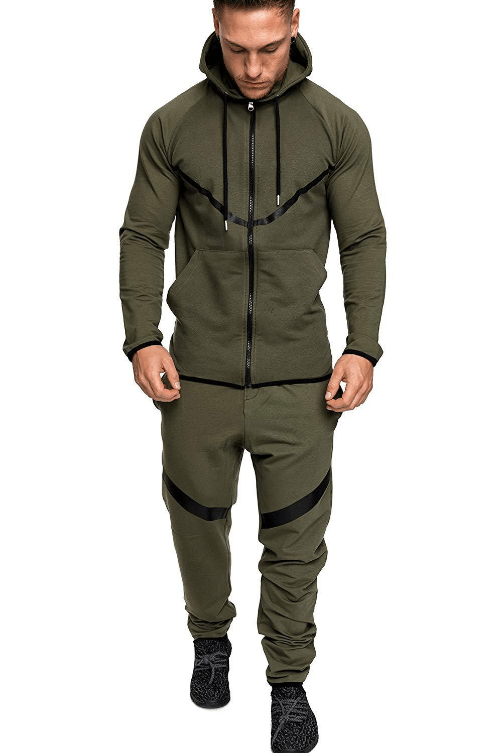 Leisure Sports Fitness Suit Men'S Snowflake