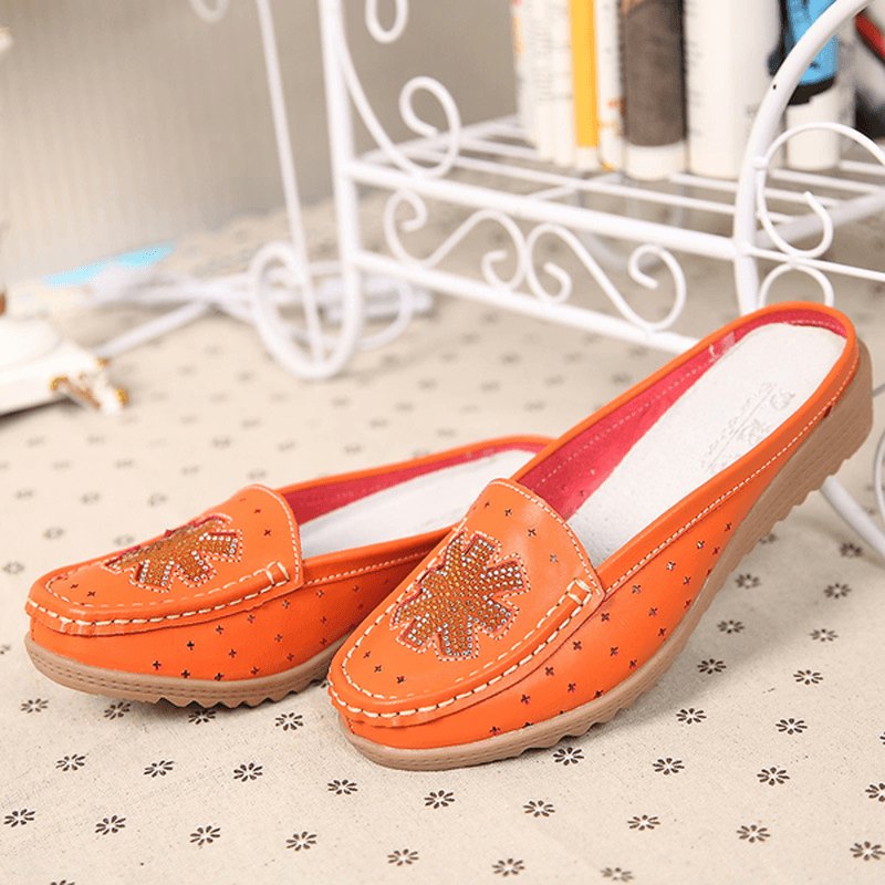 Casual Hollow Out Slip on Flat Loafers for Women