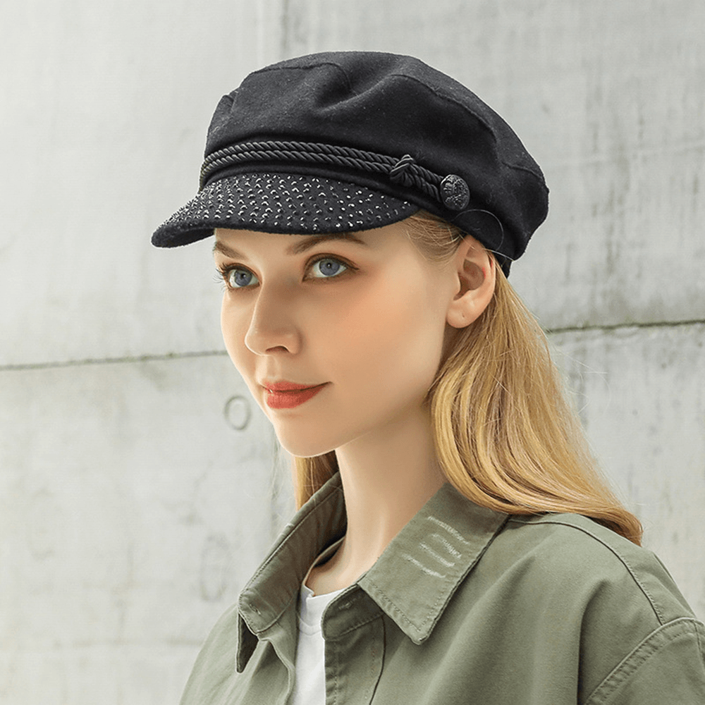 Cotton Beret Navy Cap Peak Cap Flat Hats Wild England Military Hat Captain Caps Navy Caps