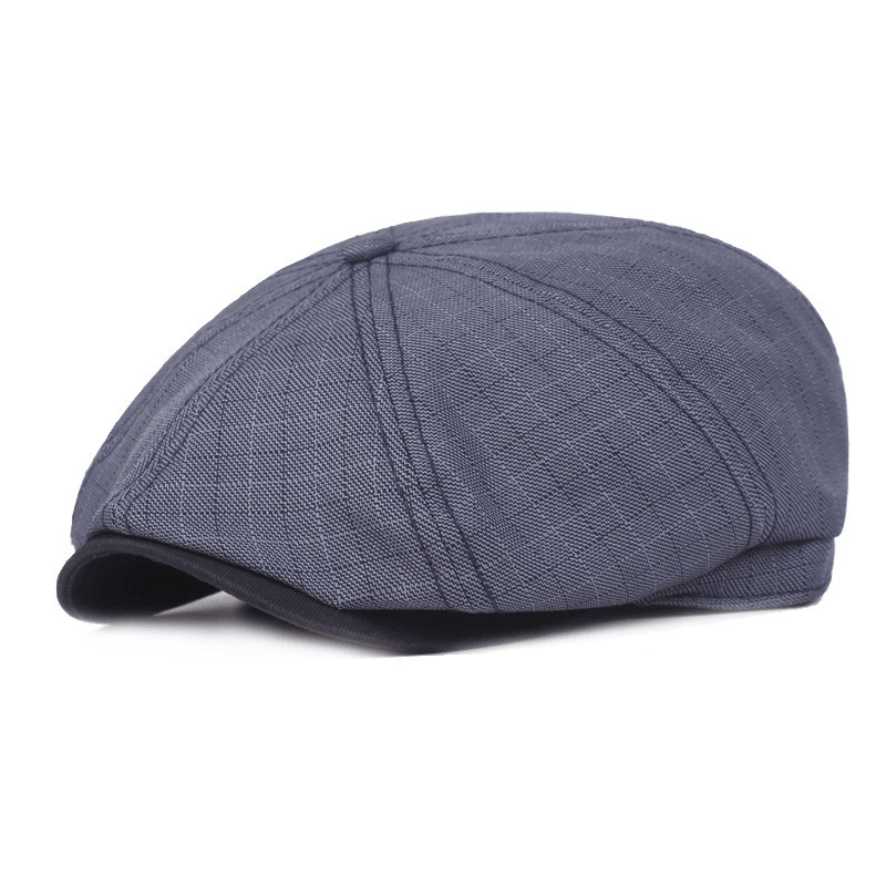 Men Visor Linen Newsboy Beret Caps