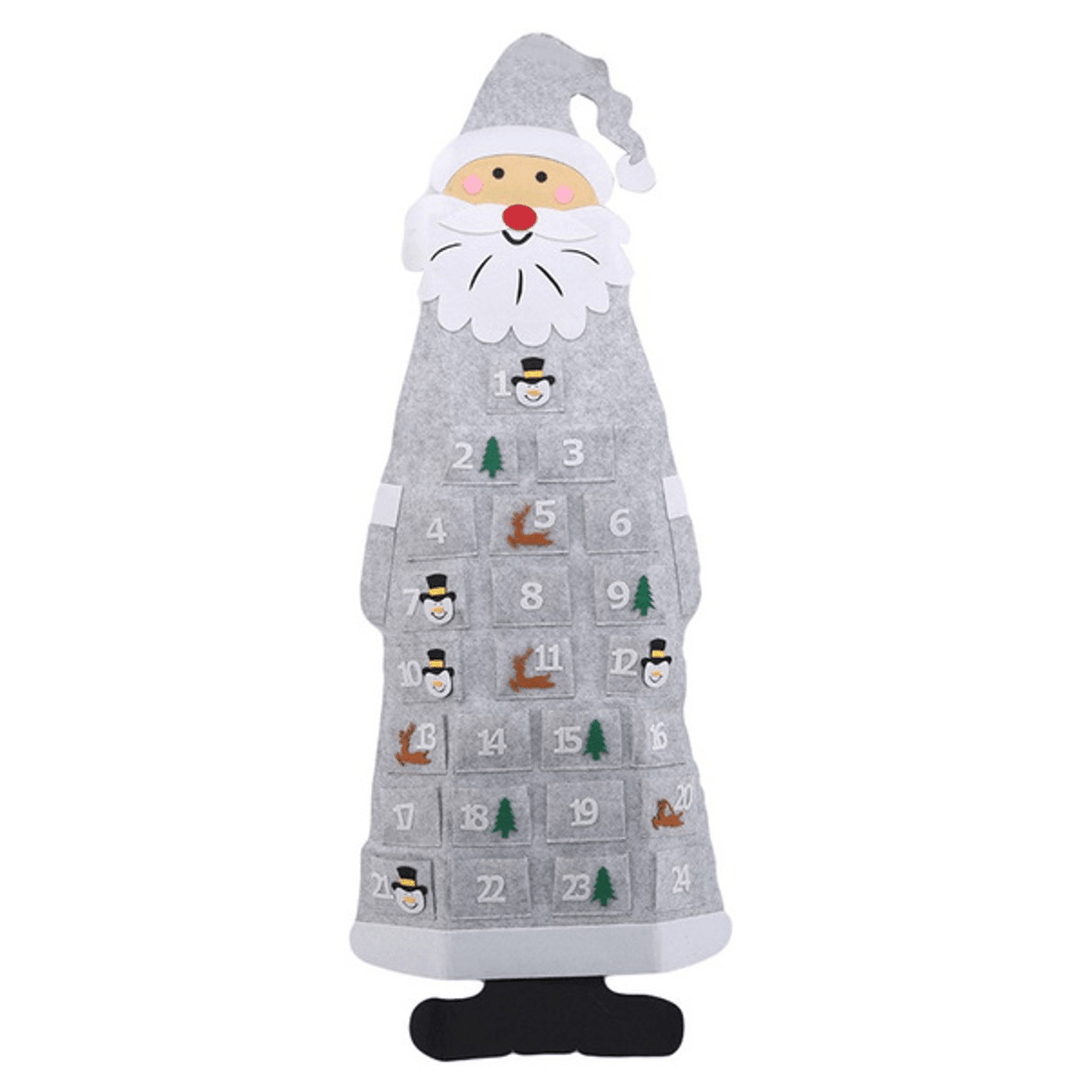 DIY Felt Christmas Advent Calendar Christmas Tree Countdown Calendar with Pockets New Year Hanging Ornaments