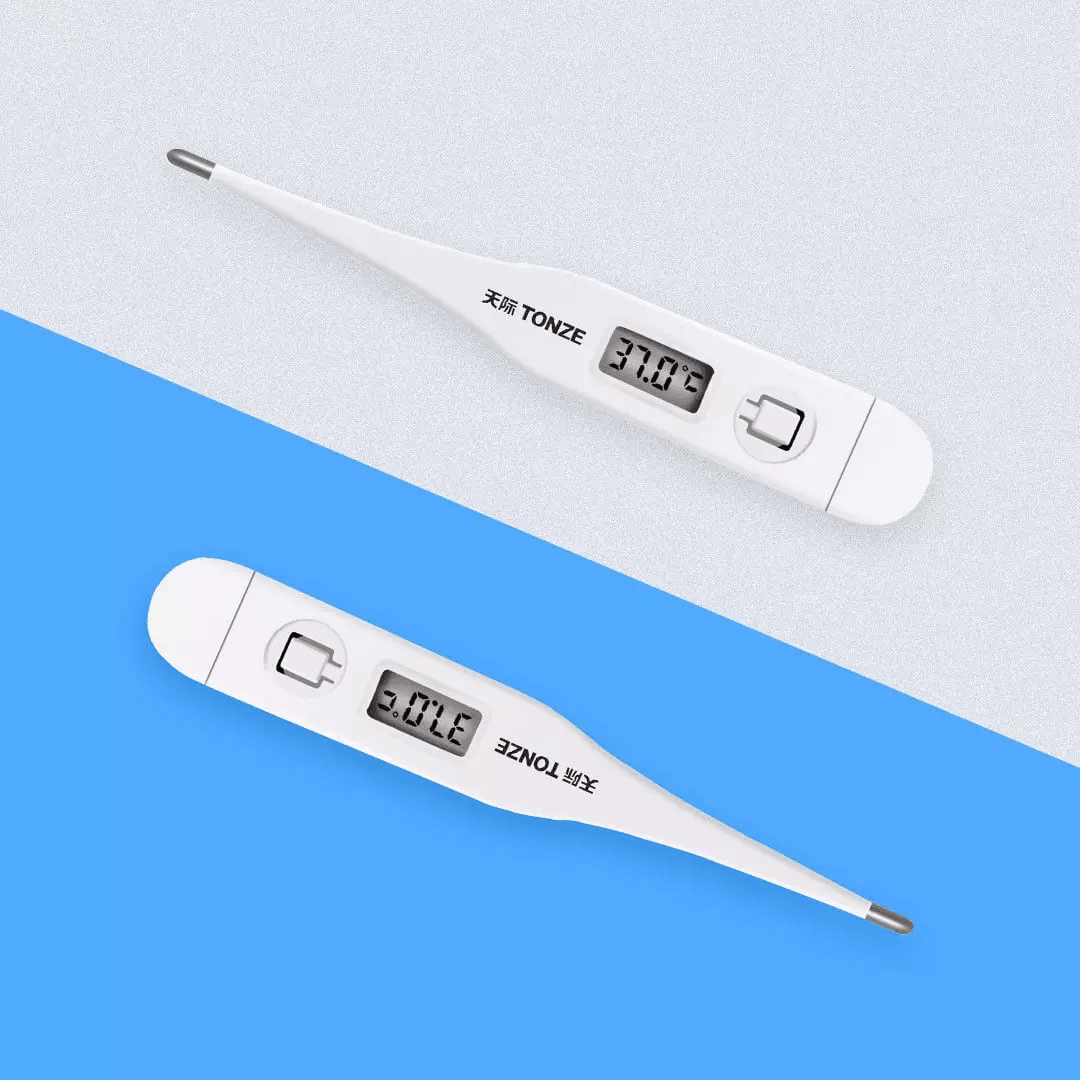 2Pcs TONZE DT-101A Household Electric Body Thermometer 60Sec Fast Measure LCD Display Baby Adult Underarm/Oral Digital Thermometer