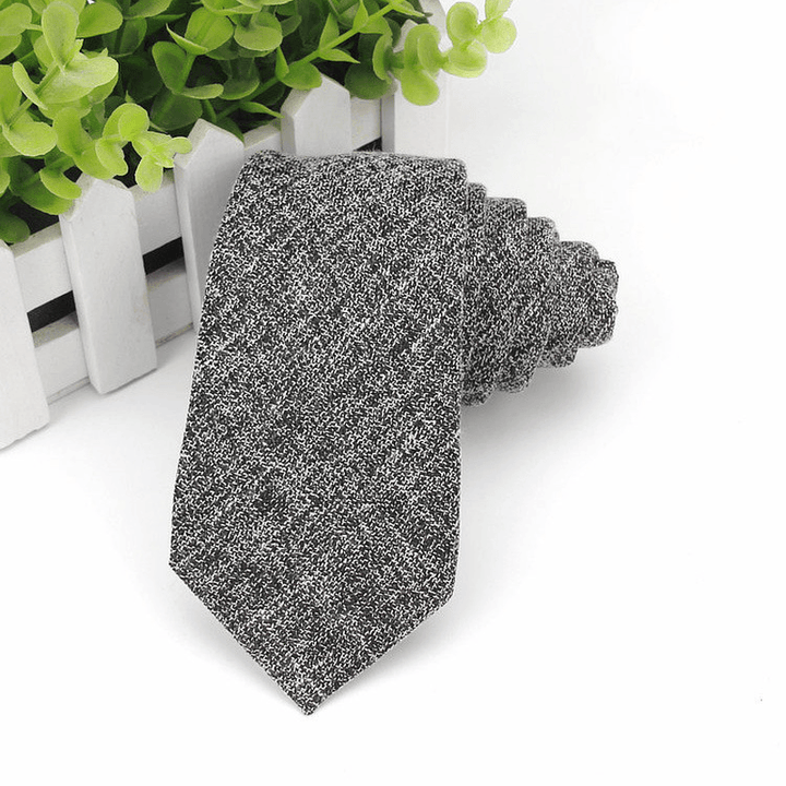 Men'S Neckties Wholesale Super Narrow Spot Imitation Wool 6Cm