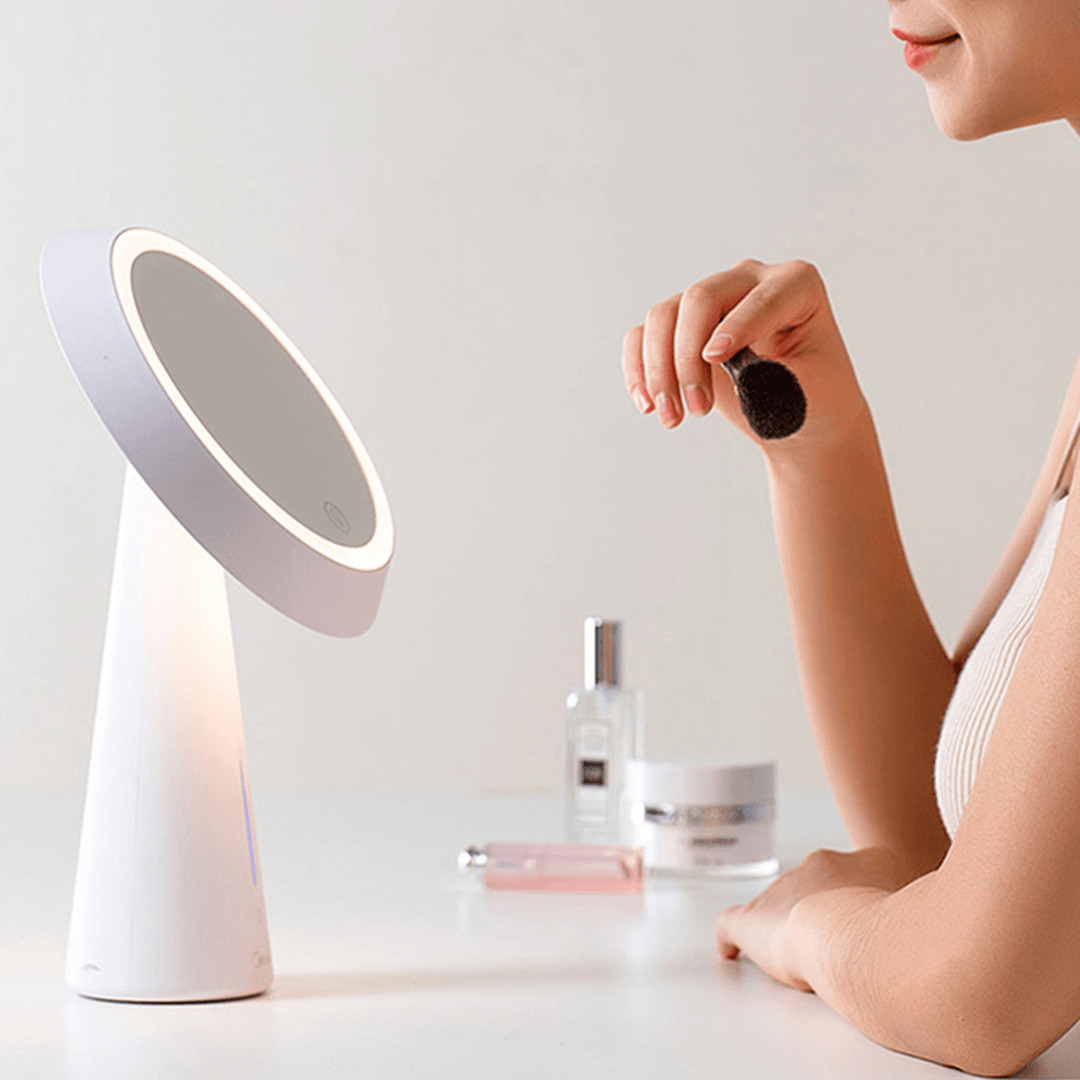 MIUO T03 Cosmetic Mirror Table Lamps High-Definition Make-Up Mirror Stepless Dimming USB Charging 90¬∞ Turnover Bedside Table Night Light From