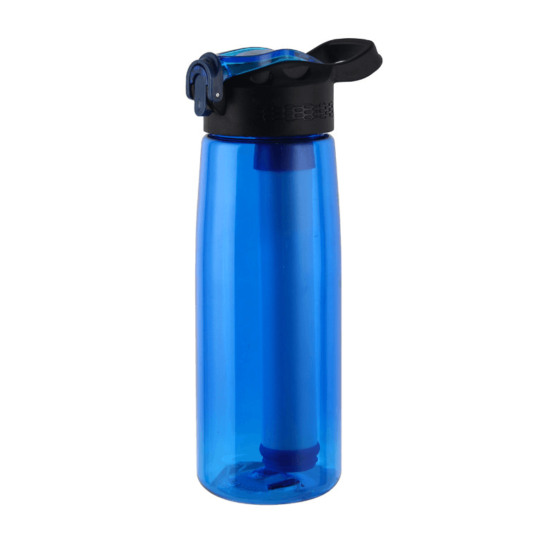 650Ml Filter Water Bottle 1500L Water Filter Capacity BPA Free Leak-Proof Filter Water Cup 250Ml/Min Clean Water Camping Hiking Travel Fishing