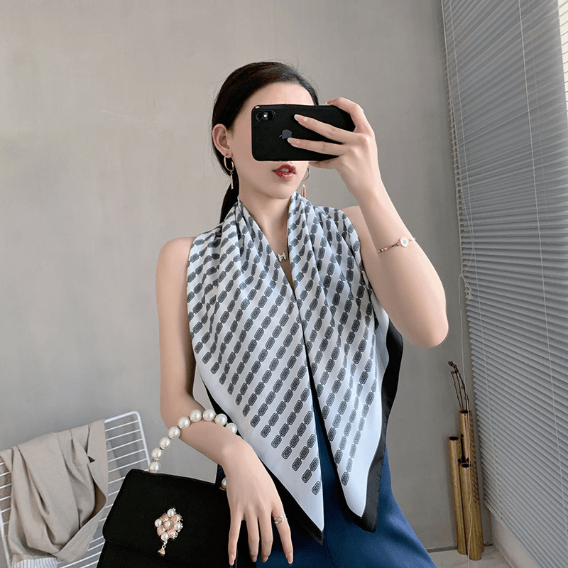 Retro Women'S Simple All-Match Western Fashion Temperament Twill Scarf