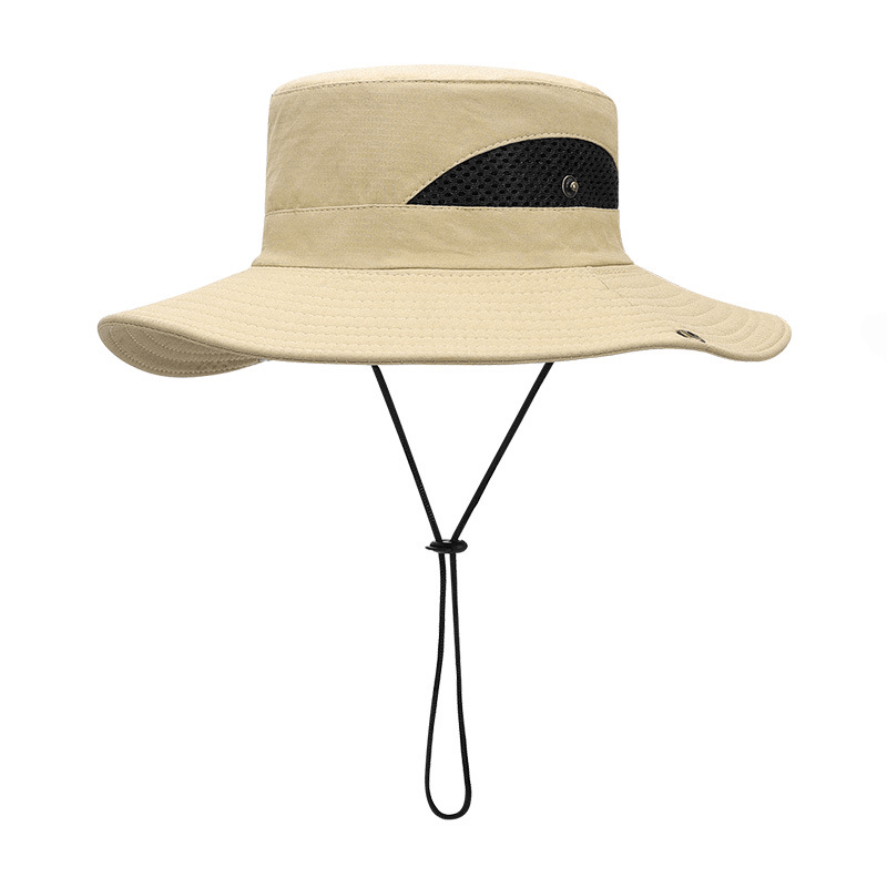 Summer Fisherman Hat Sunscreen UV Breathable Wearable Fishing Sunshade Mountaineering Big Brim Hat