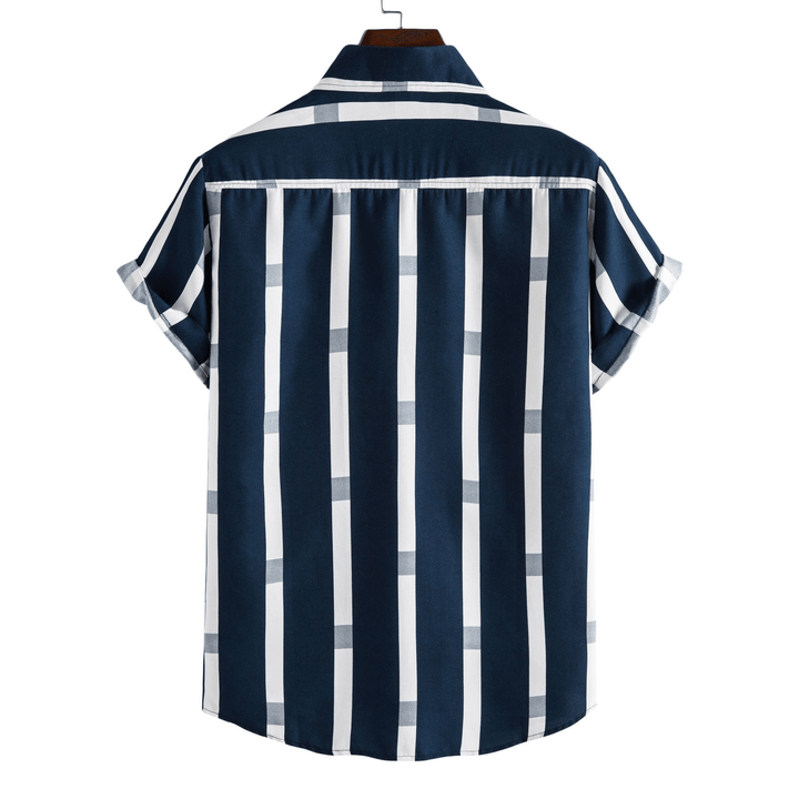 Striped Loose plus Size Casual Men'S Shirt