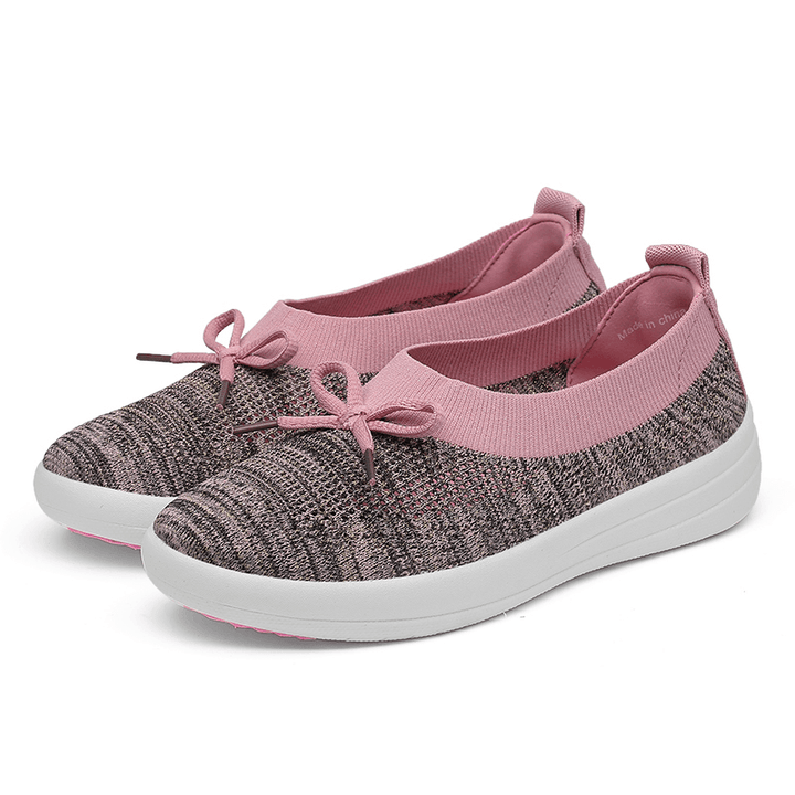 Women Breathable Knitting Outdoor Flats