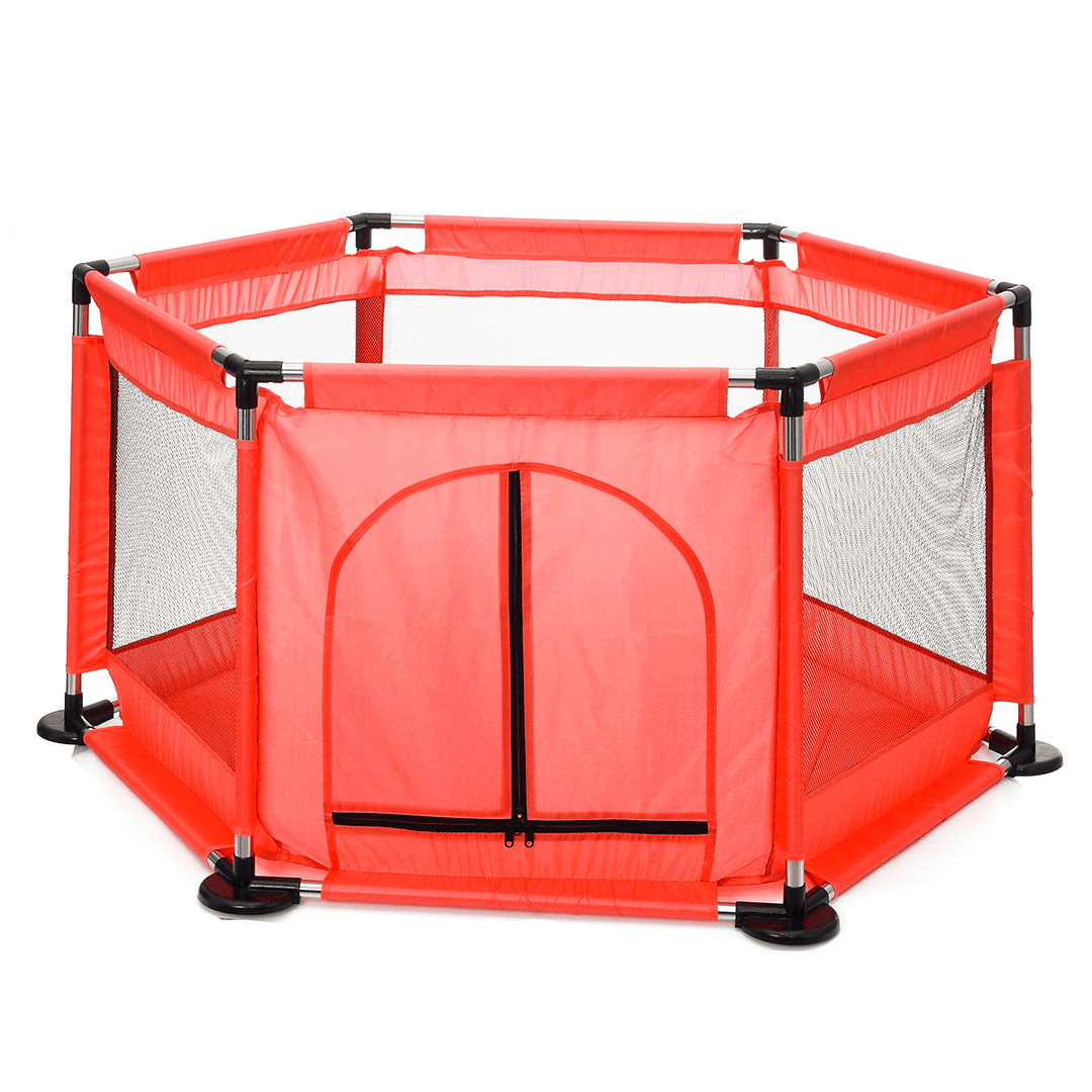 50Inch 6 Sided Baby Toddler Playpen Playinghouse for under 3 Years Old Interactive Kids Children Learning Playing Room with Safety Gate - MRSLM