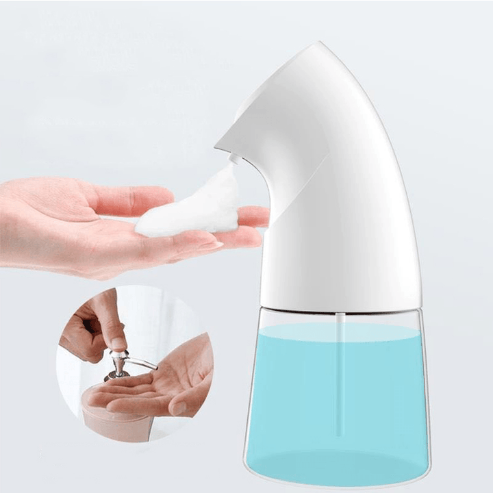 Xiaowei X8 450Ml Auto Induction Touchless Liquid Soap Dispenser 2 Dosage Mode Adjustable LED Light Indication IPX4 Waterproof for Chldren Adult Hnad Washing Sterilization Health Care