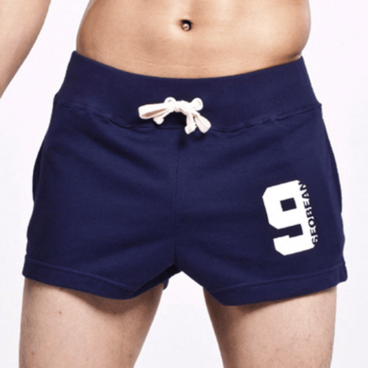 SEOBEAN Men'S Elastic Waist Home Shorts