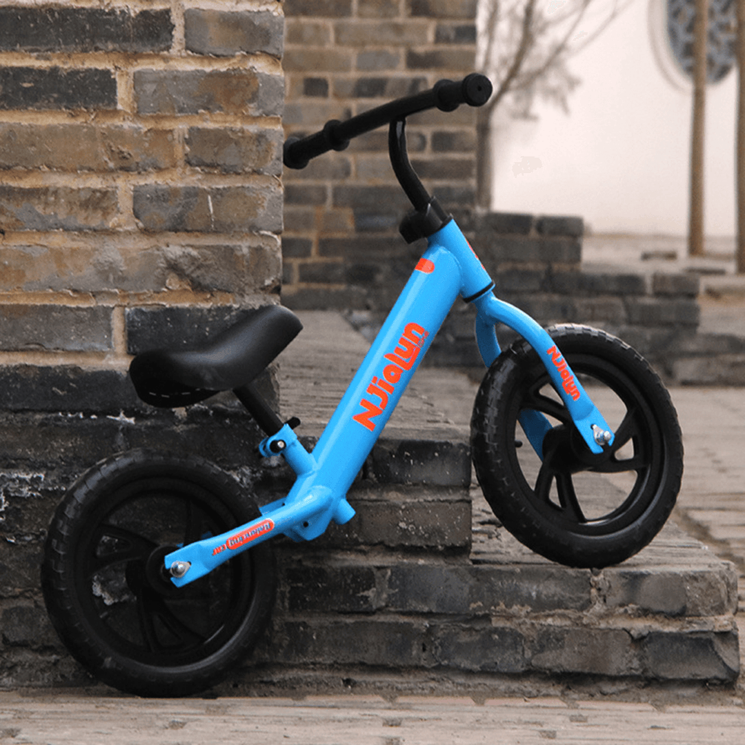 12Inch Kid Balance Bike Adjustable Height No-Pedal Childrens Balance Bike Beginner Rider Training Push Bike for 2-6 Years Old Christmas Gift