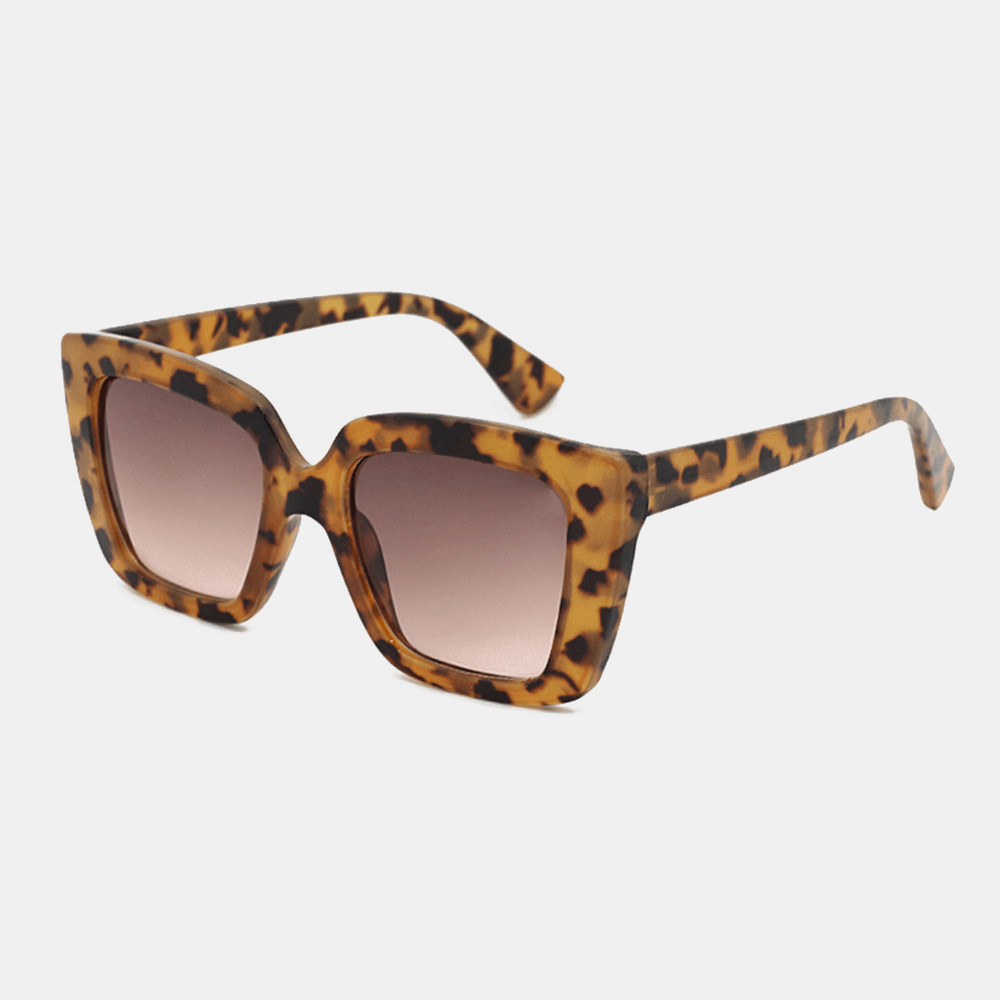 Unisex Leopard Thicken Full Frame Casual UV Protection Polarized Sunglasses