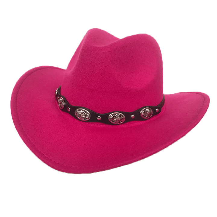 Punk Style Cowboy Hats and Felt for Men and Women