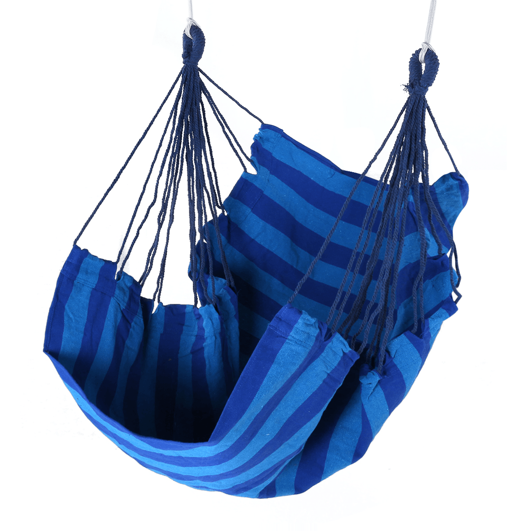 Deluxe Camping Portable Hammock Hanging Rope Chair Porch Swing Patio Yard Seat Camping Indoor Outdoor Hammocks