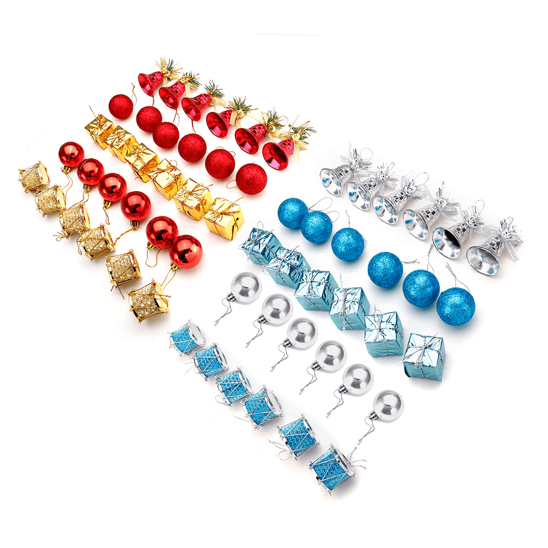 32PCS Christmas Xmas Tree Decorations Hanging Ornaments Baubles Balls Drums Bells