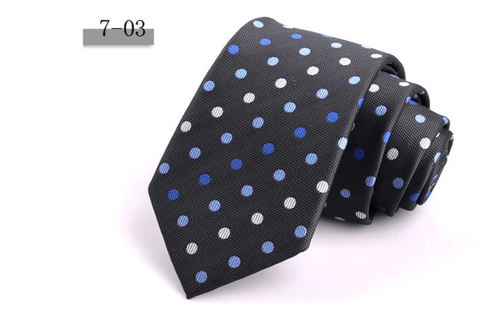 New Men'S 7Cm Striped Business Formal Tie