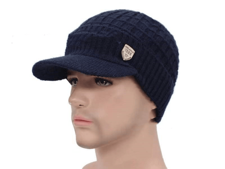 Knitted Hat Pleated Cap to Keep Warm