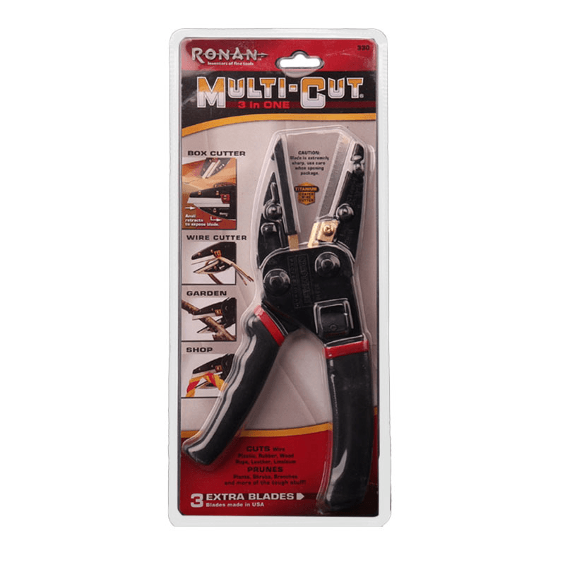 3 in 1 Cutting Tool Multi Cut Pliers Wire Black Power Cut Garden Pruning Shears with 3Pcs Extra Blades Wire Stripper Scissors for Cutting Cable Leather Electrician Hand Crimping Tools