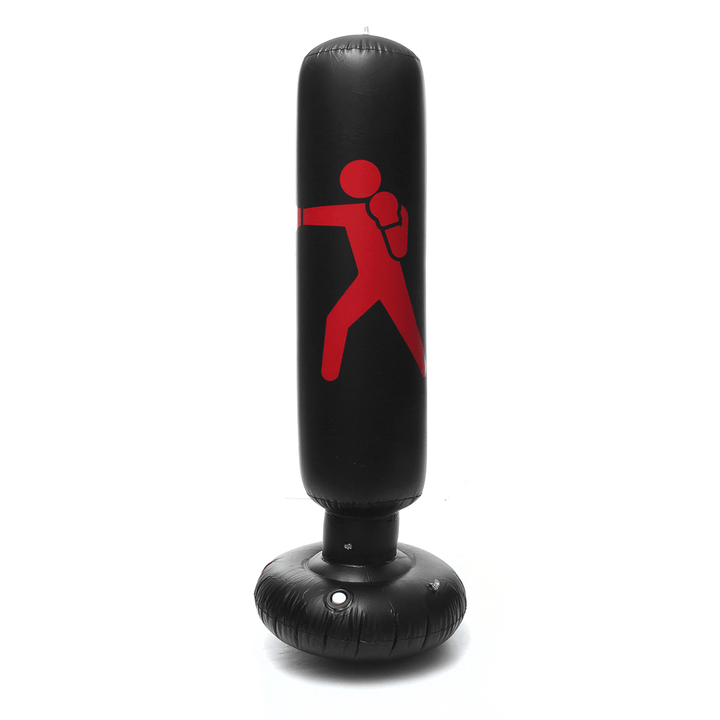 160Cm Inflatable PVC Boxing Target Boxing Punching Bag Standing Home Gym Fitness Boxing Training Tool