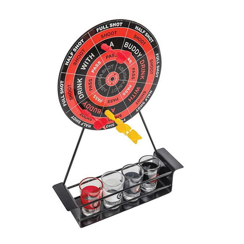 Mini Drinking Game Magnetic Darts Shot Wineware Game Bar Game with 4 Glass Cups