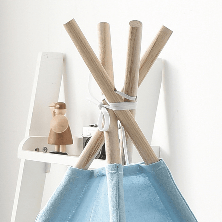 1.35M/1.6M /1.8M Large Cotton Canvas Kids Teepee Triangle Tent Children Indian Playhouse Pretend Play Tent Decoration Game House Boy Girls Gifts